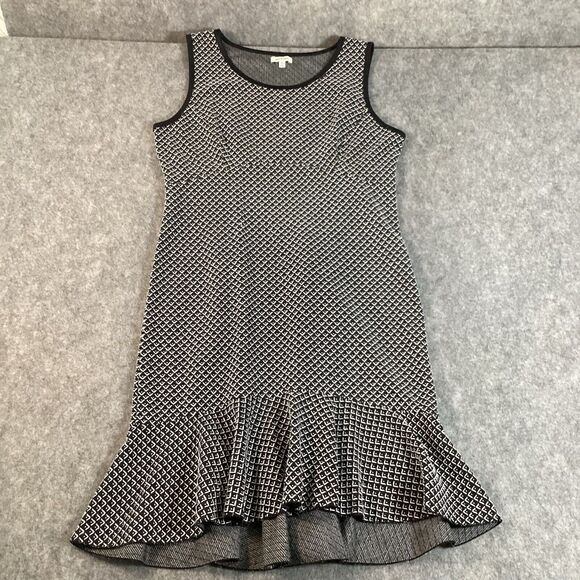 Max Studio Print Pattern Sleeveless Knit Stretch Party Geometric Dress Size L - Picture 4 of 13